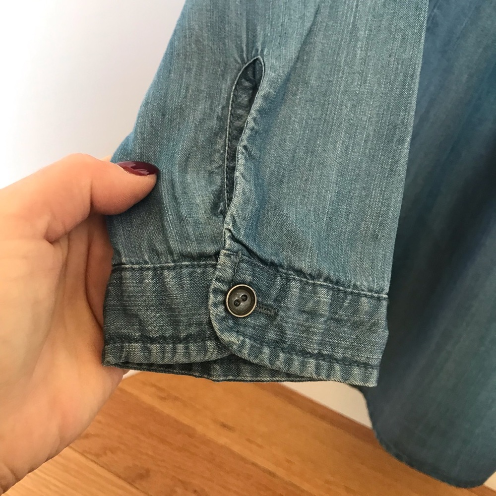 Beach Lunch Lounge xs/tp Chambray Blouse - Picture 2 of 4